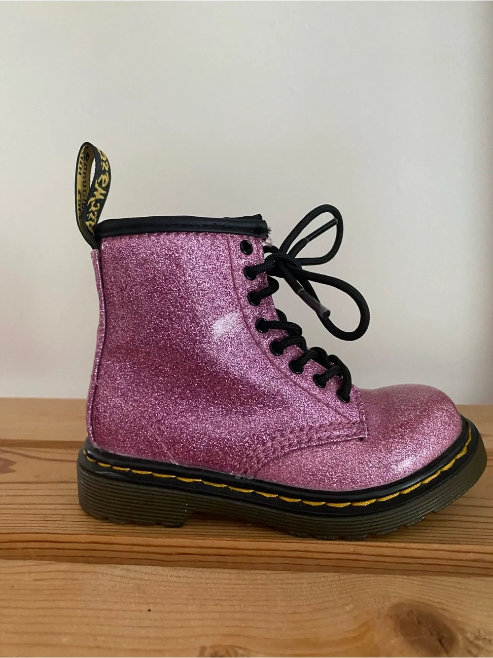 Dr. Martens Doc Martens Pink Glitter 1460 Boots 7 Girls